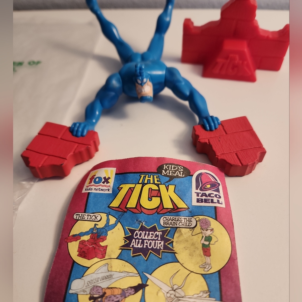 Taco Bell Kids Meal Toy The Tick Cartoon Balancing Trick, complete. NEW